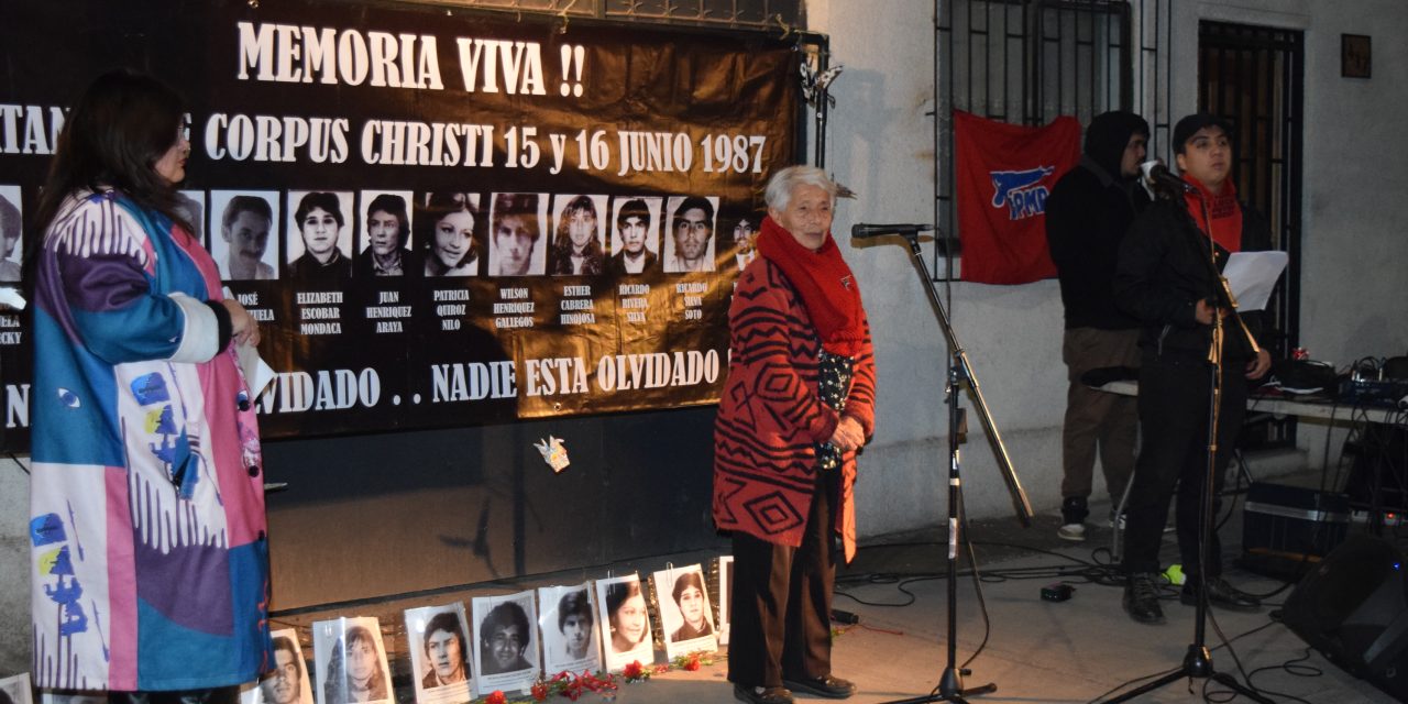 A 50 años del Golpe: En calle Varas Mena se conmemora la matanza de Corpus Cristi