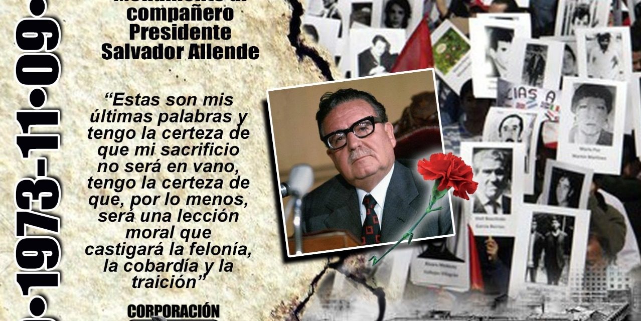 A 50 años del golpe en la comuna de San Joaquín nos juntamos el 11 de septiembre en el monumento al presidente mártir Salvador Allende, quien siempre seguirá presente el corazón de los chilenos y chilenas.
