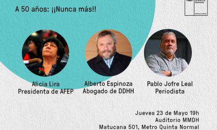 Foro “La Doctrina de la Seguridad Nacional y los Derechos Humanos”. Les  invitamos este jueves 23 al foro «La Doctrina de la Seguridad Nacional y los Derechos Humanos», para conversar y reflexionar sobre lo que significó esta doctrina para el país, la memoria y los DD.HH