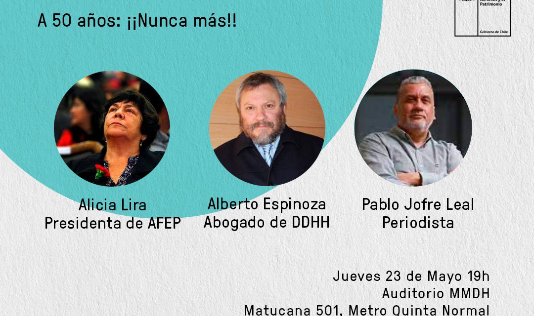 Foro “La Doctrina de la Seguridad Nacional y los Derechos Humanos”. Les  invitamos este jueves 23 al foro «La Doctrina de la Seguridad Nacional y los Derechos Humanos», para conversar y reflexionar sobre lo que significó esta doctrina para el país, la memoria y los DD.HH