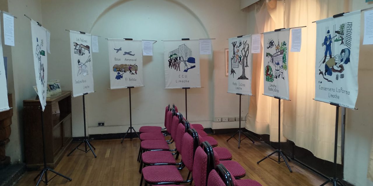 Exposición de Bordadoras por la Memoria de Marga Marga en Tres y Cuatro Álamos