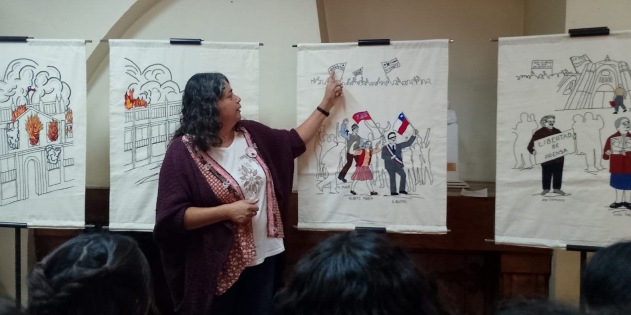 “Con el alma llena de banderas”: Bordadoras del Marga Marga en 3 y 4 Álamos